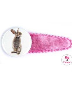 roze haarspeldje konijn staand