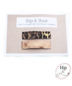 Dames-haarspelden-leer-duo-brons-cheetah
