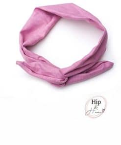 Bandeau-haarband-linnen-donker-oud-roze